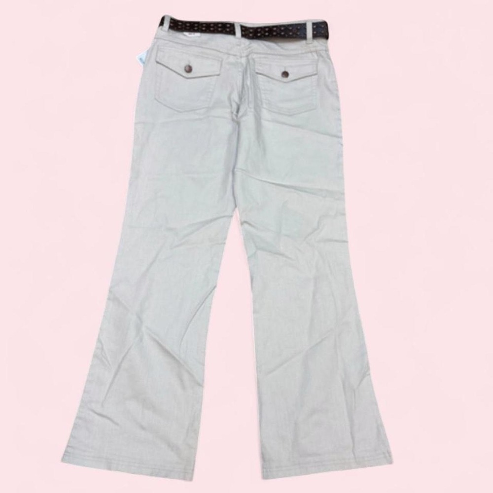 VTG Fashion Bug Flare Pants Cream White Size 12 Deadstock NWT Y2K Wide Leg Boho